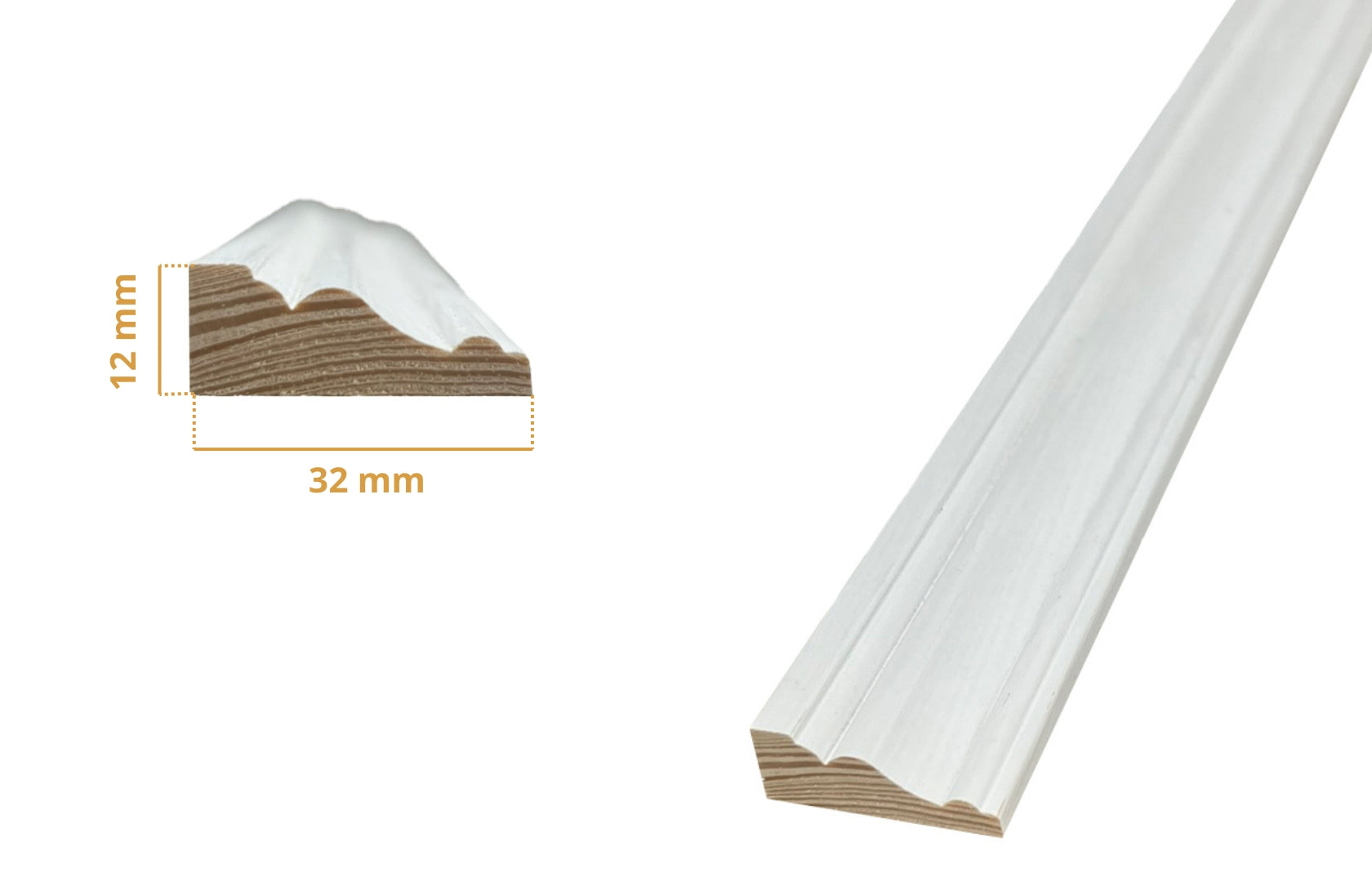 Sierlijst Grenen Gegrond 12x32