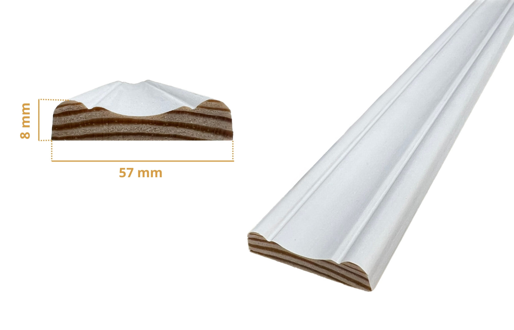 Sierlijst Grenen Gegrond 8x57